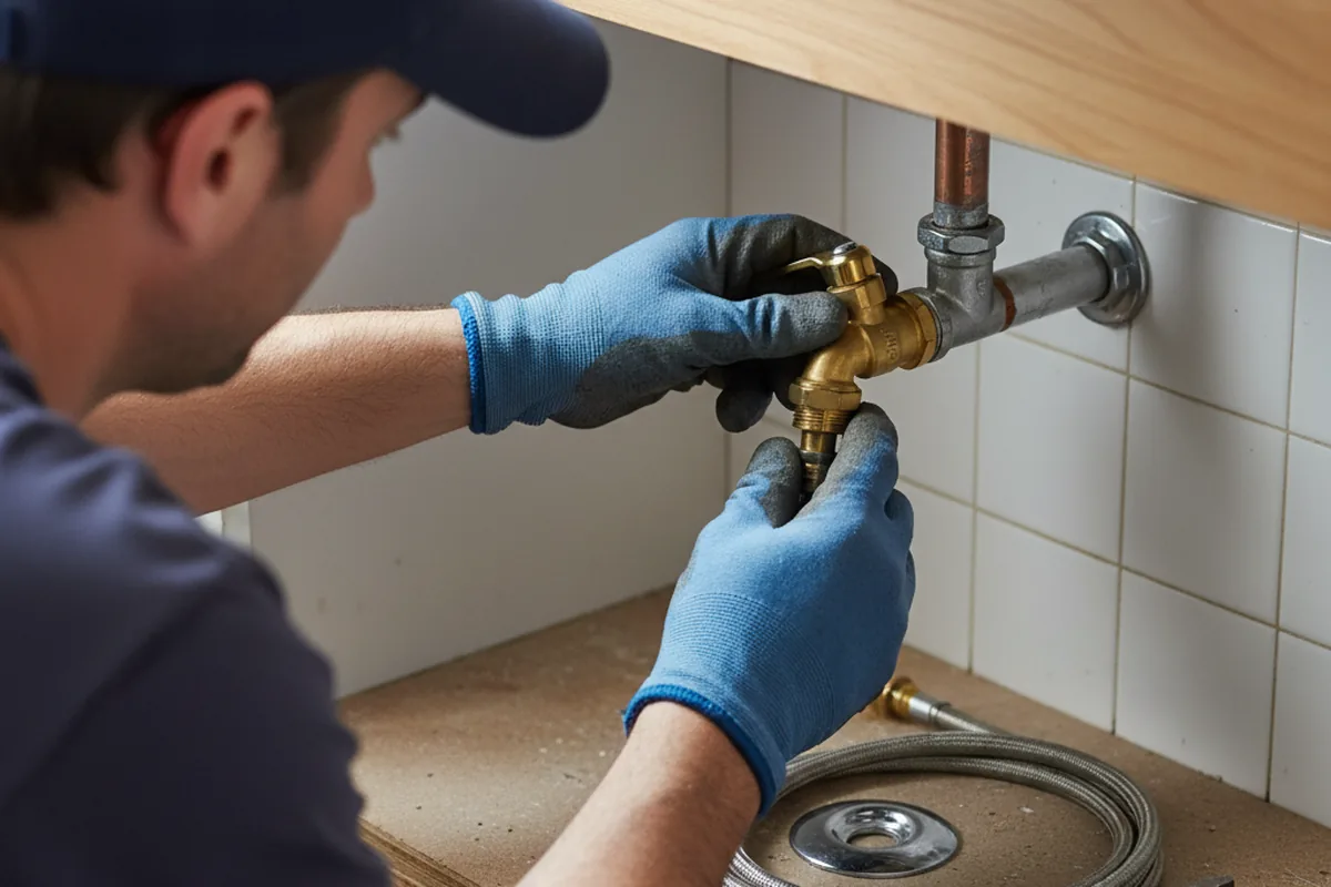 Shutoff valve and fitting work during Faucet and Fixture Repair in Columbia